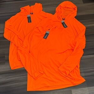 Men's Orange High Visibilty Vendace Hoodie Shirt Bundle 100% Polyester